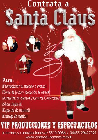 COMNTRATA A SANTA CLAUS PARA TUS EVENTOS Y PROMOCIONES